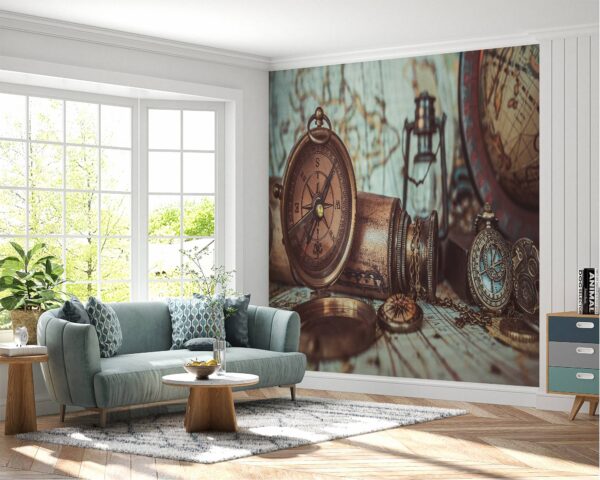 Antique Pirate Items Wallpaper Photo Wall Mural Wall UV Print Decal Wall Art Décor