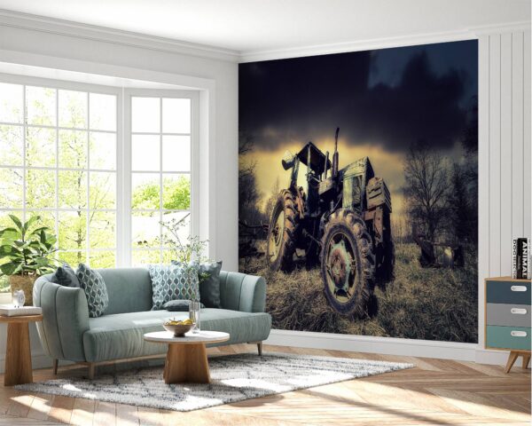 Office adorned with tractor wall mural