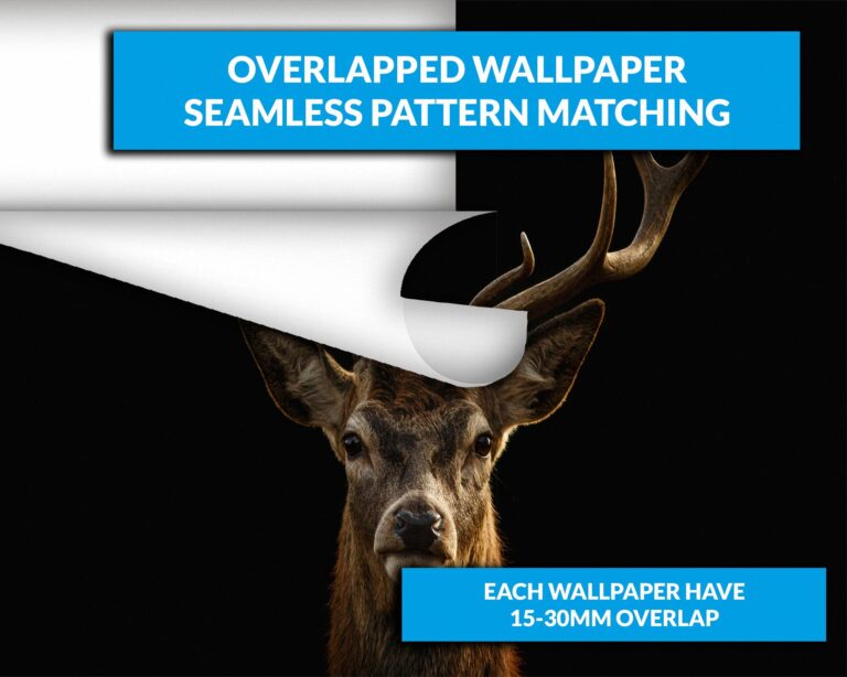 Close-up of detailed Deer Portrait Wall Mural design