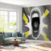 Self-adhesive wallpaper capturing raw emotion and artistry