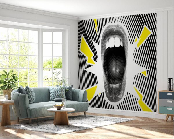 Self-adhesive wallpaper capturing raw emotion and artistry