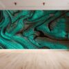 Dark Green Marble Wallpaper - Peel and Stick Wallpaper, Living Room Wall Mural, Marble Wall Design, Wall Decor, Removable Wallpaper