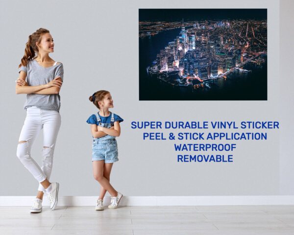 New York Wall Sticker - Self Adhesive Wall Sticker, City Landscape Art, Wall Decoration, Removable Vinyl, Easy To Install