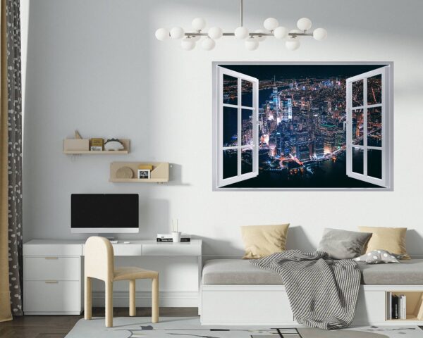 New York Wall Sticker - Self Adhesive Wall Sticker, City Landscape Art, Wall Decoration, Removable Vinyl, Easy To Install