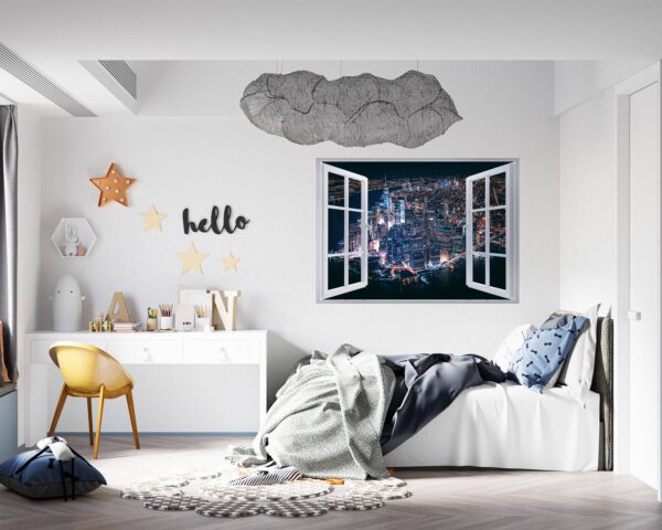 New York Wall Sticker - Self Adhesive Wall Sticker, City Landscape Art, Wall Decoration, Removable Vinyl, Easy To Install