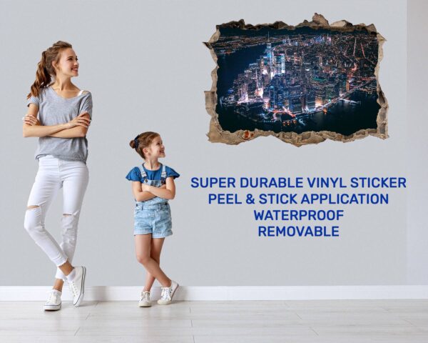 New York Wall Sticker - Self Adhesive Wall Sticker, City Landscape Art, Wall Decoration, Removable Vinyl, Easy To Install