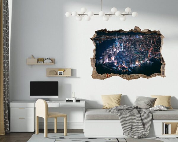 New York Wall Sticker - Self Adhesive Wall Sticker, City Landscape Art, Wall Decoration, Removable Vinyl, Easy To Install