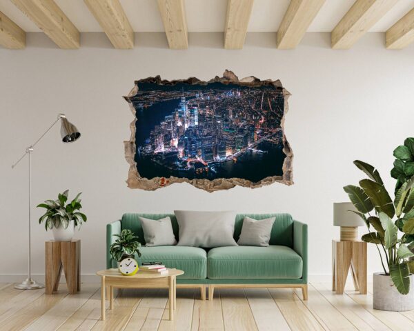 New York Wall Sticker - Self Adhesive Wall Sticker, City Landscape Art, Wall Decoration, Removable Vinyl, Easy To Install