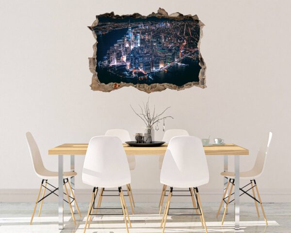 New York Wall Sticker - Self Adhesive Wall Sticker, City Landscape Art, Wall Decoration, Removable Vinyl, Easy To Install