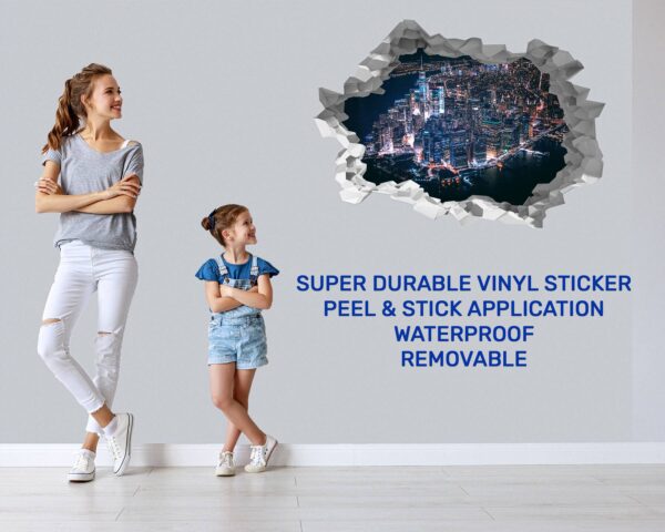 New York Wall Sticker - Self Adhesive Wall Sticker, City Landscape Art, Wall Decoration, Removable Vinyl, Easy To Install