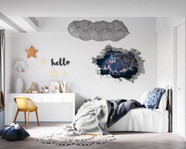 New York Wall Sticker - Self Adhesive Wall Sticker, City Landscape Art, Wall Decoration, Removable Vinyl, Easy To Install