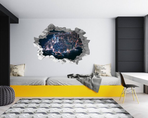 New York Wall Sticker - Self Adhesive Wall Sticker, City Landscape Art, Wall Decoration, Removable Vinyl, Easy To Install