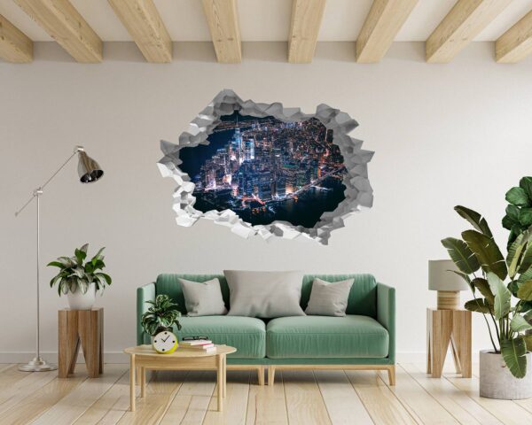 New York Wall Sticker - Self Adhesive Wall Sticker, City Landscape Art, Wall Decoration, Removable Vinyl, Easy To Install