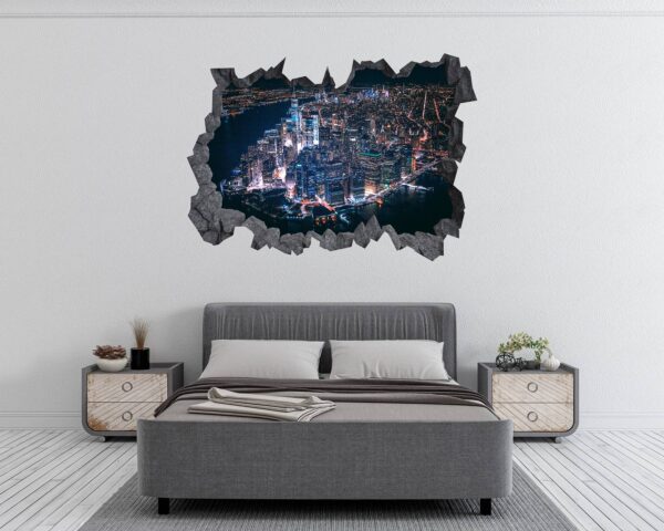 New York Wall Sticker - Self Adhesive Wall Sticker, City Landscape Art, Wall Decoration, Removable Vinyl, Easy To Install