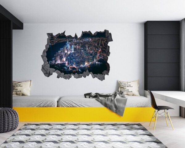 New York Wall Sticker - Self Adhesive Wall Sticker, City Landscape Art, Wall Decoration, Removable Vinyl, Easy To Install