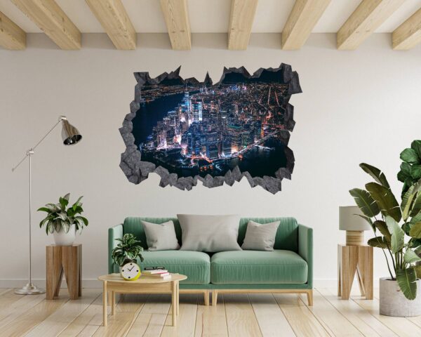 New York Wall Sticker - Self Adhesive Wall Sticker, City Landscape Art, Wall Decoration, Removable Vinyl, Easy To Install