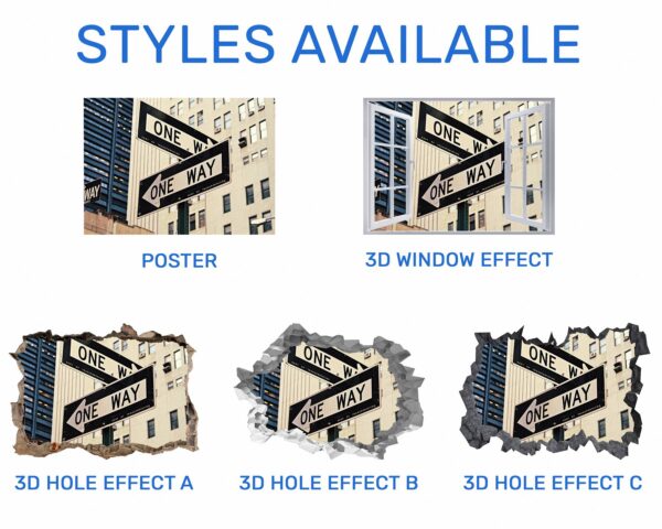 New York Wall Sticker - Self Adhesive Wall Sticker, City Landscape Art, Wall Decoration, Removable Vinyl, Easy To Install