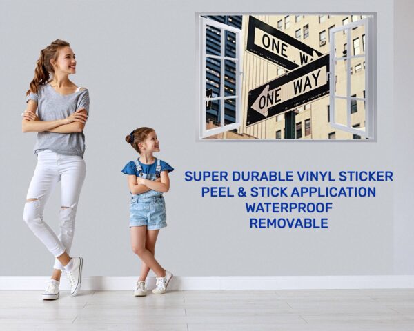 New York Wall Sticker - Self Adhesive Wall Sticker, City Landscape Art, Wall Decoration, Removable Vinyl, Easy To Install