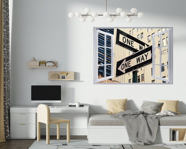 New York Wall Sticker - Self Adhesive Wall Sticker, City Landscape Art, Wall Decoration, Removable Vinyl, Easy To Install