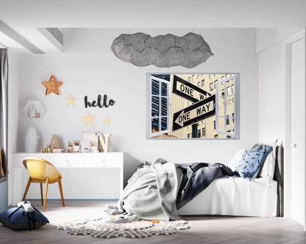 New York Wall Sticker - Self Adhesive Wall Sticker, City Landscape Art, Wall Decoration, Removable Vinyl, Easy To Install