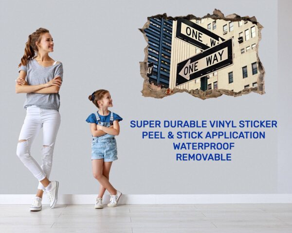 New York Wall Sticker - Self Adhesive Wall Sticker, City Landscape Art, Wall Decoration, Removable Vinyl, Easy To Install