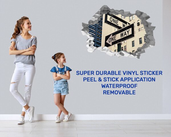 New York Wall Sticker - Self Adhesive Wall Sticker, City Landscape Art, Wall Decoration, Removable Vinyl, Easy To Install