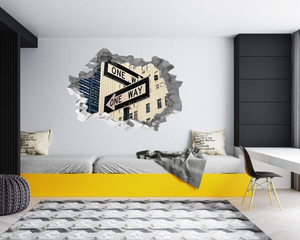 New York Wall Sticker - Self Adhesive Wall Sticker, City Landscape Art, Wall Decoration, Removable Vinyl, Easy To Install