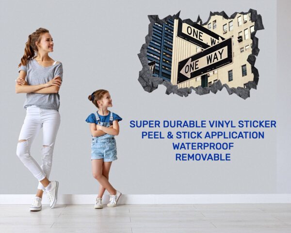 New York Wall Sticker - Self Adhesive Wall Sticker, City Landscape Art, Wall Decoration, Removable Vinyl, Easy To Install