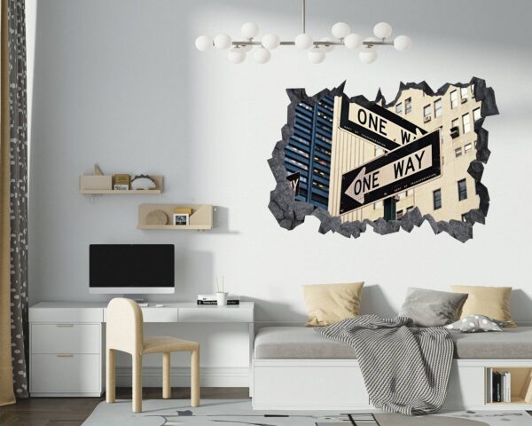 New York Wall Sticker - Self Adhesive Wall Sticker, City Landscape Art, Wall Decoration, Removable Vinyl, Easy To Install