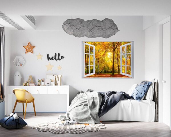 Forest Wall Art - Self Adhesive Wall Sticker, Vinyl Wall Decal ,Nature Wall Sticker, Wall Decor for Bedroom, Easy To apply, Wall Decor, Living Room Wall Sticker