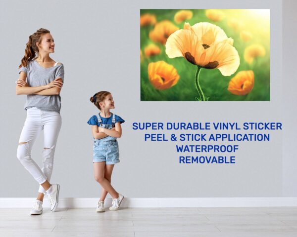 Wall Sticker Forest - Flower Wall Decal, Self Adhesive, Removable Vinyl, Easy to Install, Wall Decoration, Flower Wall Mural