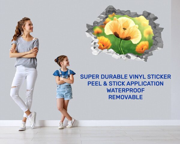 Wall Sticker Forest - Flower Wall Decal, Self Adhesive, Removable Vinyl, Easy to Install, Wall Decoration, Flower Wall Mural