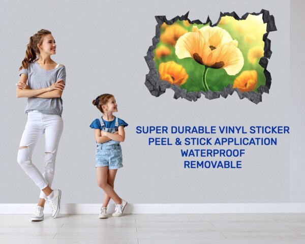 Wall Sticker Forest - Flower Wall Decal, Self Adhesive, Removable Vinyl, Easy to Install, Wall Decoration, Flower Wall Mural