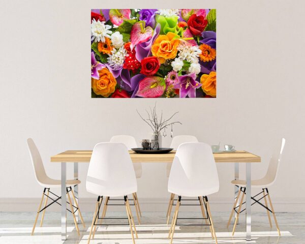 Wall Flower Sicker - Flower Wall Decal, Peel and Sick, Removable Vinyl, Easy to Install, Wall Decor, Flower Wall Mural