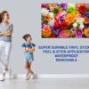 Wall Flower Sicker - Flower Wall Decal, Peel and Sick, Removable Vinyl, Easy to Install, Wall Decor, Flower Wall Mural