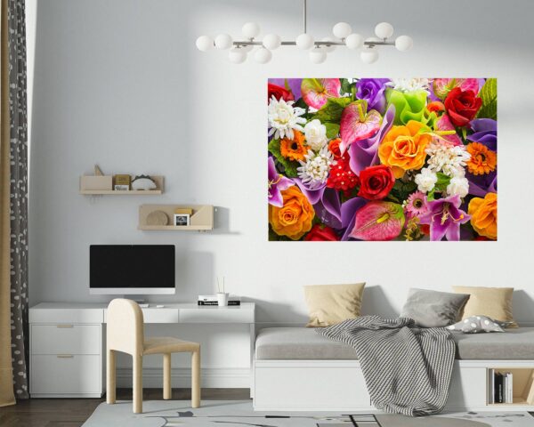 Wall Flower Sicker - Flower Wall Decal, Peel and Sick, Removable Vinyl, Easy to Install, Wall Decor, Flower Wall Mural