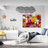 Wall Flower Sicker - Flower Wall Decal, Peel and Sick, Removable Vinyl, Easy to Install, Wall Decor, Flower Wall Mural