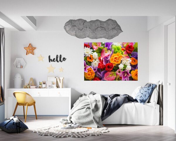 Wall Flower Sicker - Flower Wall Decal, Peel and Sick, Removable Vinyl, Easy to Install, Wall Decor, Flower Wall Mural