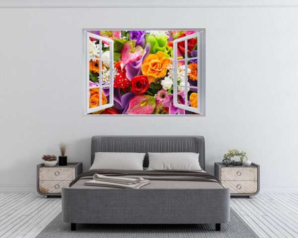 Wall Flower Sicker - Flower Wall Decal, Peel and Sick, Removable Vinyl, Easy to Install, Wall Decor, Flower Wall Mural