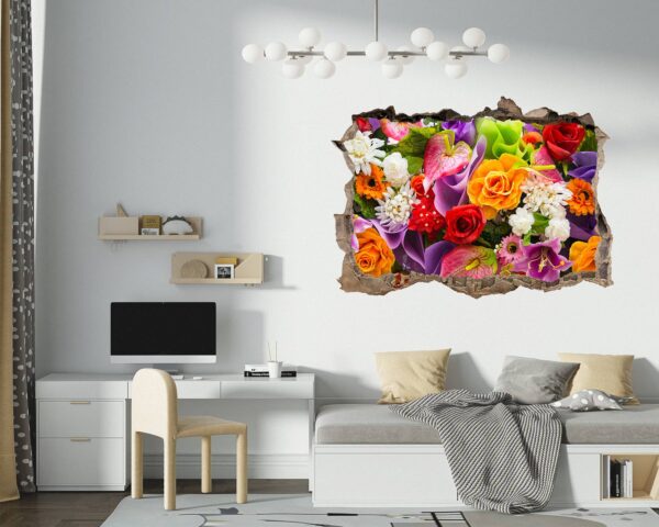 Wall Flower Sicker - Flower Wall Decal, Peel and Sick, Removable Vinyl, Easy to Install, Wall Decor, Flower Wall Mural