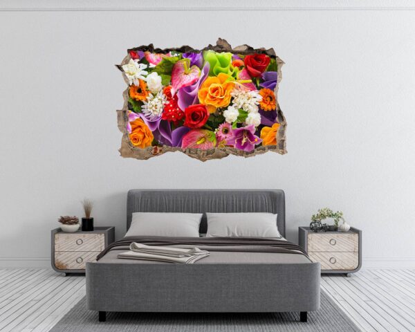 Wall Flower Sicker - Flower Wall Decal, Peel and Sick, Removable Vinyl, Easy to Install, Wall Decor, Flower Wall Mural