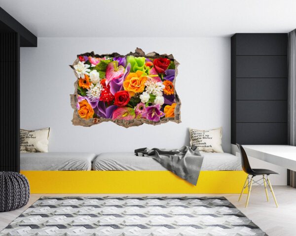 Wall Flower Sicker - Flower Wall Decal, Peel and Sick, Removable Vinyl, Easy to Install, Wall Decor, Flower Wall Mural