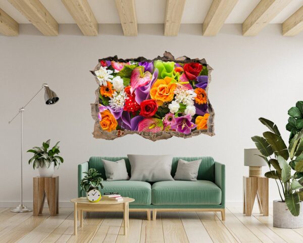 Wall Flower Sicker - Flower Wall Decal, Peel and Sick, Removable Vinyl, Easy to Install, Wall Decor, Flower Wall Mural