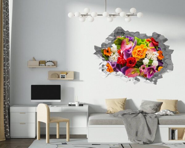 Wall Flower Sicker - Flower Wall Decal, Peel and Sick, Removable Vinyl, Easy to Install, Wall Decor, Flower Wall Mural