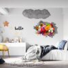 Wall Flower Sicker - Flower Wall Decal, Peel and Sick, Removable Vinyl, Easy to Install, Wall Decor, Flower Wall Mural