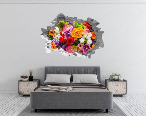 Wall Flower Sicker - Flower Wall Decal, Peel and Sick, Removable Vinyl, Easy to Install, Wall Decor, Flower Wall Mural