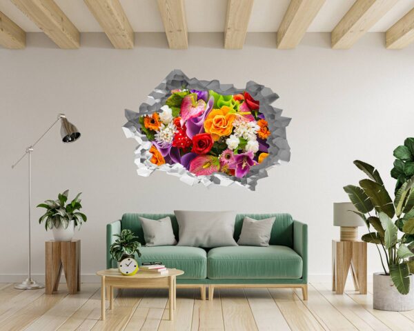 Wall Flower Sicker - Flower Wall Decal, Peel and Sick, Removable Vinyl, Easy to Install, Wall Decor, Flower Wall Mural