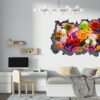 Wall Flower Sicker - Flower Wall Decal, Peel and Sick, Removable Vinyl, Easy to Install, Wall Decor, Flower Wall Mural