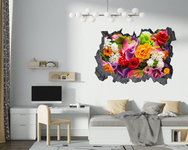 Wall Flower Sicker - Flower Wall Decal, Peel and Sick, Removable Vinyl, Easy to Install, Wall Decor, Flower Wall Mural