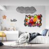 Wall Flower Sicker - Flower Wall Decal, Peel and Sick, Removable Vinyl, Easy to Install, Wall Decor, Flower Wall Mural